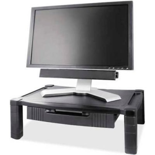 Kantek. Kantek Extra Wide Deluxe Stand With Drawer, Black MS520